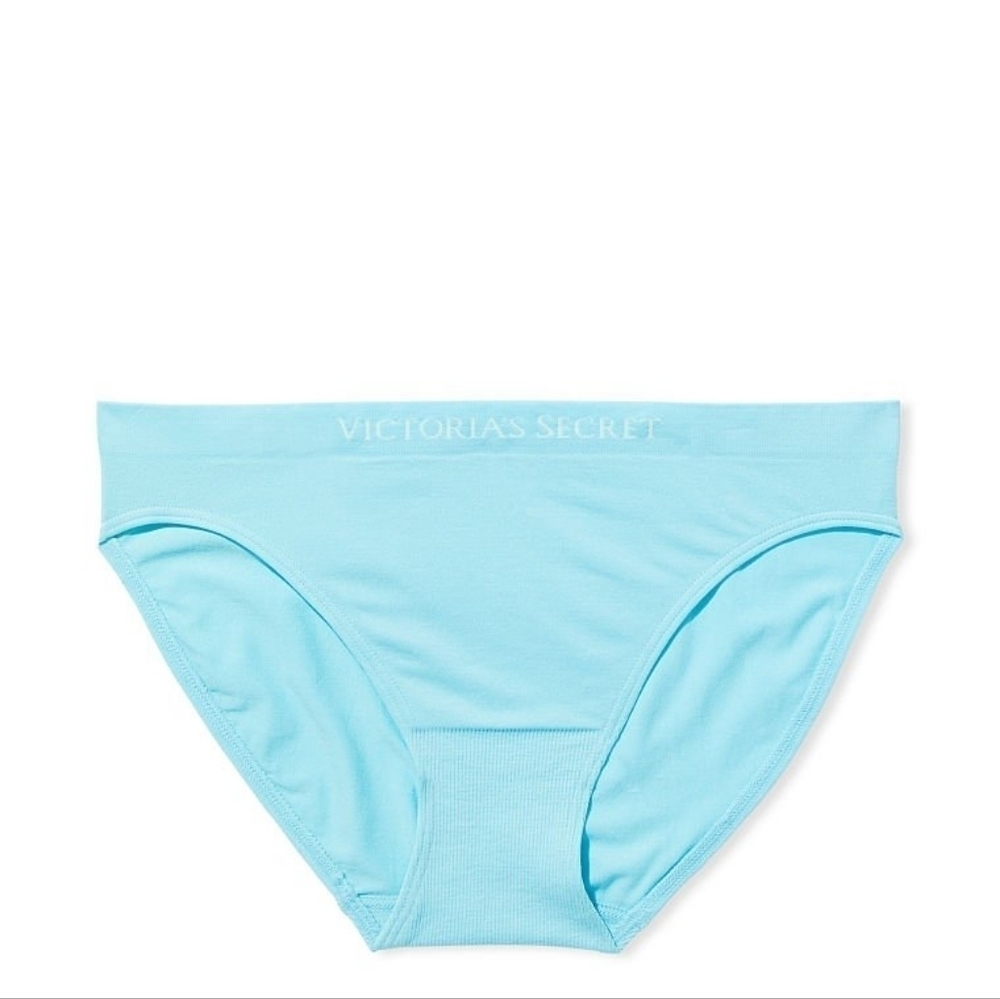 Victorias Secret Nwt seemless core logo blue bikini panty